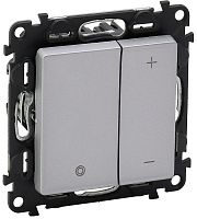 Светорегулятор нажимной без рамки Legrand Valena Life 5-400Вт алюминий картинка